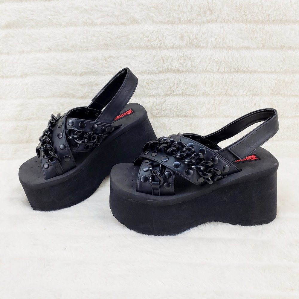 Funn 12 Goth Platform Slingback Sandals Demonia - Picture 8 of 8